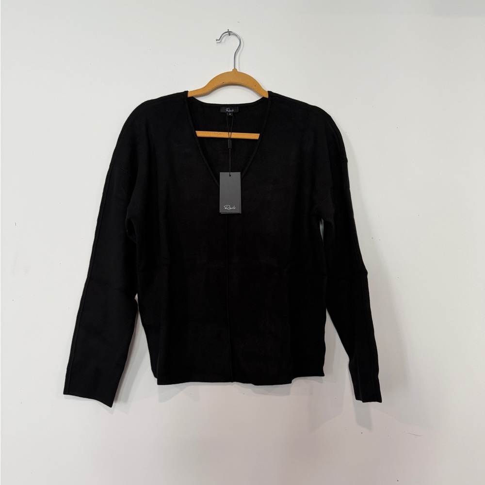 Rails Black V-neck Knit Cardigan
